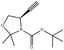 (R)-2,2-디메틸-3-(N-Boc)-4-에티닐-옥사졸리딘 구조식 이미지