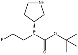 (3R)-(N-Boc-N-2-Fluoroethylamino)pyrrolidine 구조식 이미지