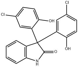 3,3-Bis(5-chloro-2-hydroxyphenyl)indolin-2-one Structure
