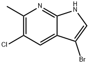 3-BROMO-5-CHLORO-6-METHYL-7-AZAINDOLE Structure
