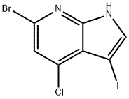 6-BROMO-4-CHLORO-3-IODO-7-AZAINDOLE 구조식 이미지