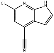 1H-Pyrrolo[2,3-b]pyridine-4-carbonitrile,  6-chloro- Structure