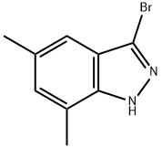 3-BROMO-5,7-DIMETHYL (1H)INDAZOLE Structure