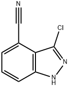 3-클로로-4-시아노(1H)인다졸 구조식 이미지