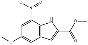 5-METHOXY-7-NITRO-2-INDOLECARBOXYLIC ACID METHYL ESTER Structure