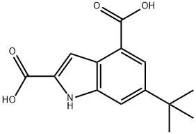 6-TERT-BUTYLINDOLE-2,4-DICARBOXYLIC ACID 구조식 이미지