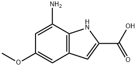 7-AMINO-5-METHOXY-2-INDOLECARBOXYLIC ACID Structure