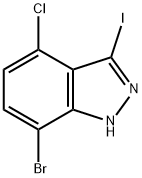 7-BROMO-4-CHLORO-3-IODO (1H)INDAZOLE Structure