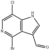 4-BROMO-7-CHLORO-5-AZAINDOLE-3-CARBOALDEHYDE 구조식 이미지