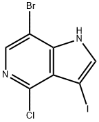 7-브로모-4-클로로-3-요오도-5-아자인돌 구조식 이미지