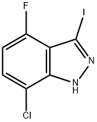 7-CHLORO-4-FLUORO-3-IODO (1H)INDAZOLE Structure