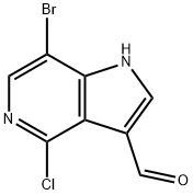 7-BROMO-4-CHLORO-5-AZAINDOLE-3-CARBOALDEHYDE 구조식 이미지