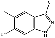6-브로모-3-클로로-5-메틸(1H)인다졸 구조식 이미지