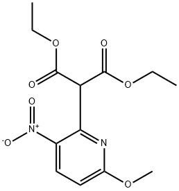 Diethyl 2-(6-Methoxy-3-nitropyridin-2-yl)Malonate 구조식 이미지
