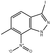1H-인다졸,3-요오도-6-메틸-7-니트로- 구조식 이미지