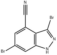3,6-DIBROMO-4-CYANO (1H)INDAZOLE Structure