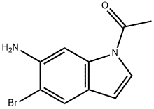 1-ACETYL-6-AMINO-5-BROMOINDOLE 구조식 이미지