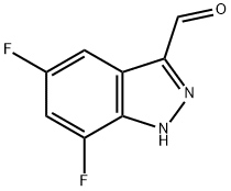 5,7-DIFLUORO 3-(1H) INDAZOLE CARBOALDEHYDE Structure