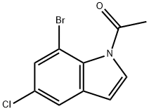 1-ACETYL-7-BROMO-5-CHLOROINDOLE Structure