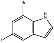 7-BROMO-5-IODOINDOLE Structure