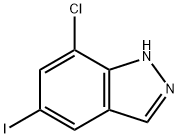 7-CHLORO-5-IODO (1H)INDAZOLE 구조식 이미지