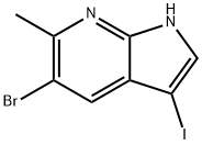 5-BROMO-3-IODO-6-METHYL-7-AZAINDOLE Structure