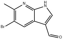 5-브로모-3-포르밀-6-메틸-7-아자인돌 구조식 이미지