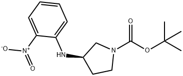 (R)-3-(2-Nitro-phenylaMino)-pyrrolidine-1-carboxylic acid tert-butyl ester Structure