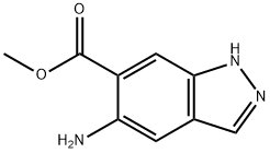 1H-Indazole-6-carboxylic acid, 5-aMino-, Methyl ester Structure