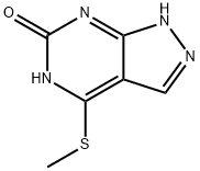 1,5-Dihydro-4-(Methyl-thio)-6H-pyrazolo[3,4-d]pyriMidin-6-one Structure