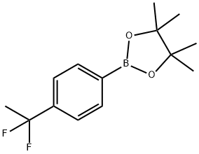 2-(4-(1,1-difluoroethyl)phenyl)-4,4,5,5-tetraMethyl-1,3,2-dioxaborolane 구조식 이미지