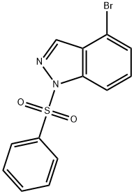 4-BroMo-1-(페닐설포닐)-1H-인다졸 구조식 이미지