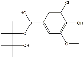 3-Chloro-4-hydroxy-5-Methoxyphenylboronic acid pinacol ester, 97% Structure