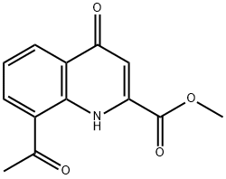 8-Acetyl-4-oxo-1,4-dihydro-quinoline-2-carboxylic acid Methyl ester Structure