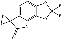 Cyclopropanecarbonyl chloride, 1-(2,2-difluoro-1,3-benzodioxol-5-yl)- 구조식 이미지