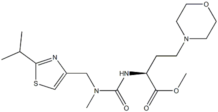 (alphaS)-alpha-[[[Methyl[[2-(1-Methylethyl)-4-thiazolyl]Methyl]aMino]carbonyl]aMino]-4-Morpholinebutanoic acid Methyl ester 구조식 이미지