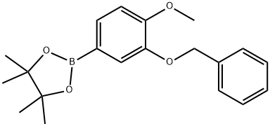 2-BENZYLOXY-4-(4,4,5,5-TETRAMETHYL-1,3,2-DIOXABOROLAN-2-YL)ANISOLE Structure