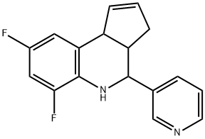 (3aR,9bS)-6,8-difluoro-4-(pyridin-3-yl)-3a,4,5,9b-tetrahydro-3H-cyclopenta[c]quinoline 구조식 이미지