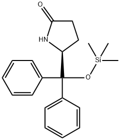 (5S)-5-[diphenyl[(triMethylsilyl)oxy]Methyl]-2-Pyrrolidinone 구조식 이미지