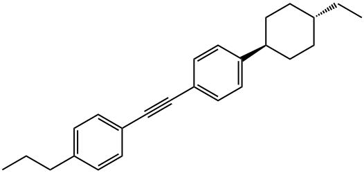 1-[[4-(trans-4-Ethylcyclohexyl)phenyl]ethynyl]-4-propylbenzene 구조식 이미지