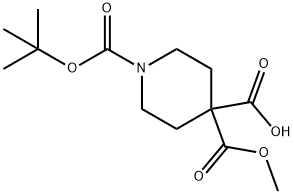 Piperidine-1,4,4-tricarboxylic acid 1-tert-butyl ester 4-Methyl ester Structure