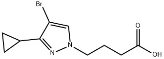 4-(4-broMo-3-cyclopropyl-pyrazol-1-yl)butanoic acid 구조식 이미지