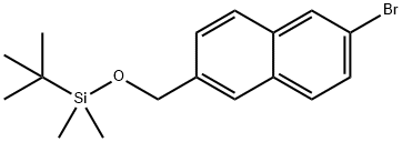 6-BroMo-2-(tert-butyldiMethylsilyloxyMethyl)naphthalene 구조식 이미지
