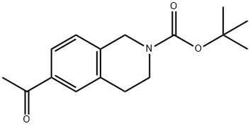 2-Boc-6-아세틸-1,2,3,4-테트라히드로이소퀴놀린 구조식 이미지