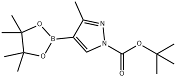 1-Boc-3-메틸피라졸-4-보론산피나콜에스테르 구조식 이미지