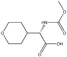 (S)-2-(메톡시카보닐아미노)-2-(테트라하이드로-2H-피란-4-일)에탄산 구조식 이미지