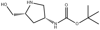 (2R,4R)-2-HYDROXYMETHYL-4-BOC-AMINO PYRROLIDINE-HCL Structure