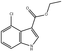 1H-INDOLE-3-CARBOXYLIC ACID,4-CHLORO-,ETHYL ESTER 구조식 이미지