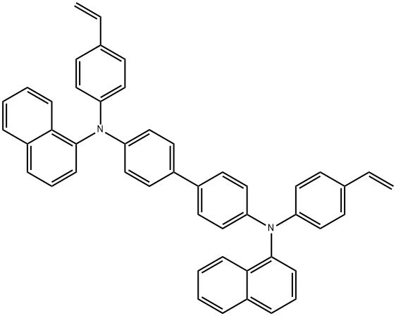 N4,N4'-Bis(4-ethenylphenyl)-N4,N4'-di-1-naphthalenyl-[1,1'-biphenyl]-4,4'-diamine 구조식 이미지