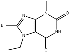8-BroMo-7-ethyl-3,7-dihydro-3-Methyl-1H-purine-2,6-dione 구조식 이미지